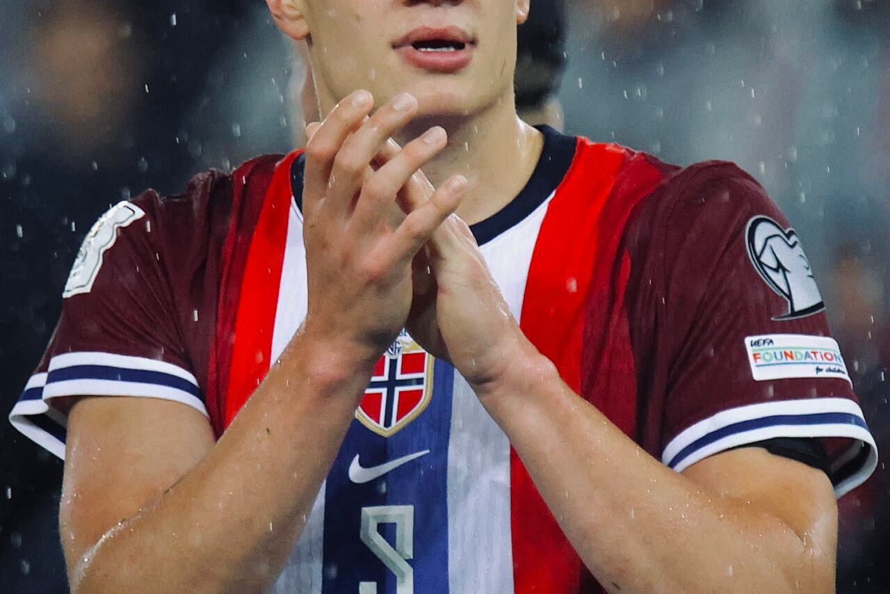 Erling Haaland, who scored twice for Norway against Senegal at World Cup 2026