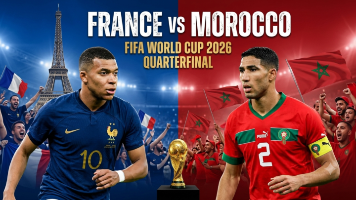 France vs Morocco FIFA World Cup 2026 quarterfinal, Mbappe and Dembele
